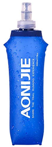 Azarxis Borraccia Morbida da Running 500ml, Soft Flask in TPU, Borraccia Pieghevole per Corsa Trail Running MTB Bici Maratona (A - 500 ml)