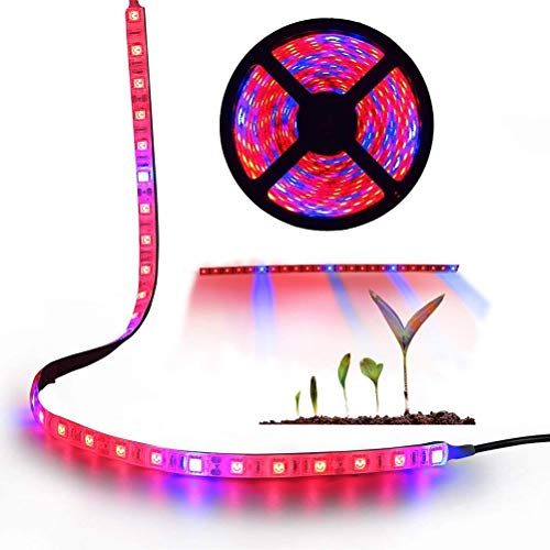 HEITIGN 5m Chaîne De Lumière De Croissance des Plantes LED, 5050 SMD LED Lumière Plante Imperméable Lumière, Rouge Bleu 4: 1 pour Aquarium Serre Lumière des Plantes Hydroponiques Végétaux Fleurs