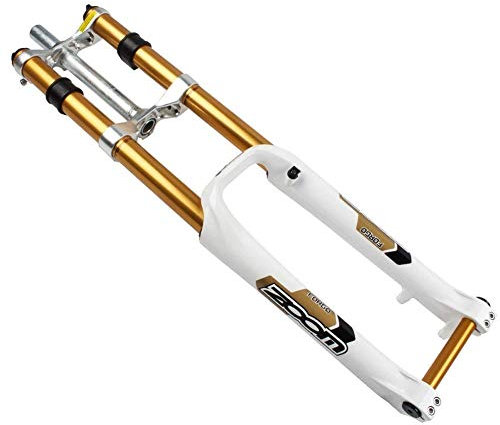 TYXTYX MTB Suspension Fork, 26 Inch Double Shoulder DH Front Fork Disc Brakes Mountain Bike Downhill Front Fork With Damping