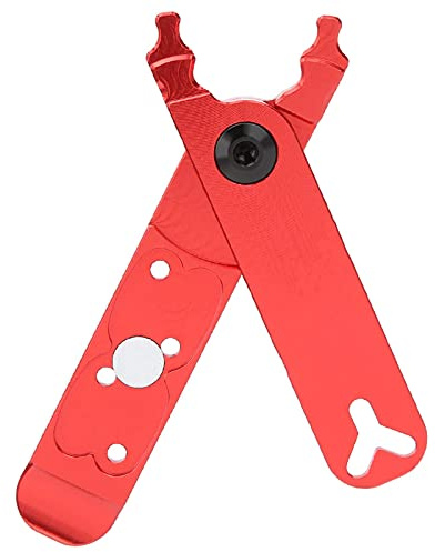 Fahrradkettenzange, Fahrradketten-Master-Link-Zange, 4-in-1-Multifunktionswerkzeuge, Reifenheber, Walve-Kernentferner(rot)