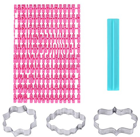 AILANDA 150pcs Keksstempel Buchstaben Stempel Fondant Ausstecher Alphabet Zahlen Buchstabe Cookie Keks Stempel Prägestempel Buchstaben Ausstecher für Fondant Backen Kuchen Dekoration