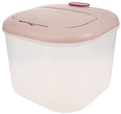 Cereal Containers Storage 10KG Cereal Dispenser Airtight Food Storage Container Pantry Organization Canister for Sugar Flour Pink