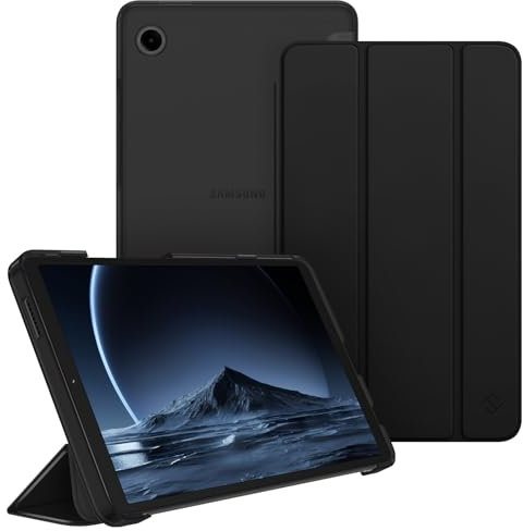 Fintie Hülle für Samsung Galaxy Tab A11 8,7 2025/ Tab A9 8.7 Zoll Tablet, Ultra Dünn Schutzhülle mit Transparenter Rückseite, Schwarz