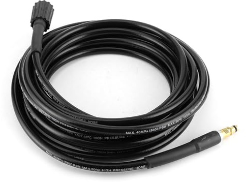 Tubo Accessori per Idropulitrice Gomma Nera 40Mpa 5800Psi Tubo per Rondella Automatica Tubo in Gomma per Acqua Ad Alta Pressione Adatto per K2 K3 K4 K5 (8
