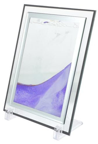 ifundom Treibsand Malerei Ornamente Treibsand-dekor Glasdekor Tischdekorationen Meeresdekor Bilder Fürs Büro Wird Sich Bewegen 3d Gewöhnliches Glas Sanduhr-malerei Violett