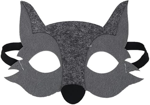 Jtnohx Filz Tiermasken, 10 Stück Halloween Maske für, Tier Kostüm für Geburtstag Party Supplies