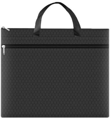 Sarini A3 Bärbar dokumentväska med dragkedja A3 Oxford-tyg Vattentät skiss Konstförvaringsväska för kontorsskolabruk Business Travel Folder Organizer