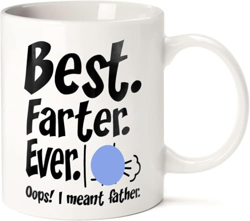 Fathers Day Funny Mug for Dad Husband Him from Daughter Son Kids Wife 11 OZ Ceramic Coffee Mug