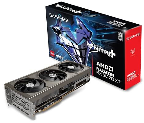 Sapphire 11348-01-20G Nitro+ AMD Radeon RX 9070 XT Gaming OC Scheda grafica con 16 GB GDDR6, AMD RDNA 4