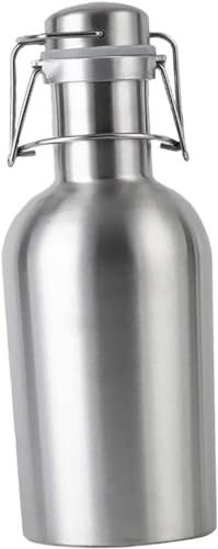 Petaca de acero inoxidable, botella de cerveza con tapa oscilante, bebedor de fiesta, para escalada, camping (2 L)