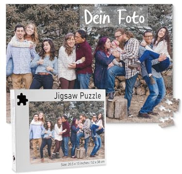JSDDE 35-1000 Teile Fotopuzzle mit eigenem Foto Personalisiertes Puzzle mit Bild Individuelle Geburtstage Muttertag Valentinstag Hochzeiten Geschenke für Freunde Partner Familie (500 Teile (52*38cm))