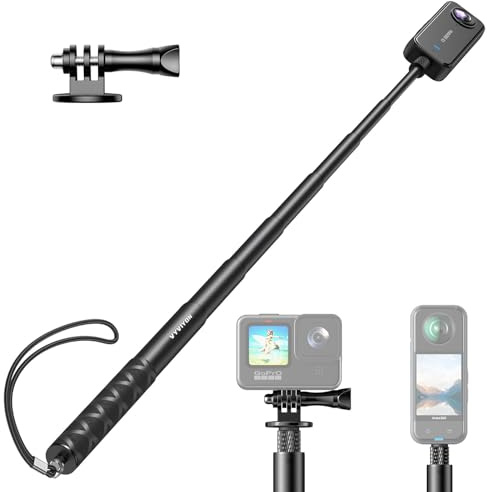 1.8M Perche à Selfie Invisible pour GoPro, Perche à Selfie Portable | Perche à Selfie Télescopique pour Hero 7/8/9/10/11, DJI Osmo Action 4/3, Insta360 X5