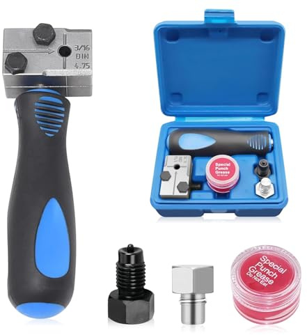 PONGH Bremsleitung Bördelgerät, 3/16 Zoll Rohrweiterungswerkzeug 4,75 mm Handbördelwerkzeug für DIN Bördelungen, Handgeführtes Bremsleitungen Werkzeug für Auto Reparatur Der Bördelungen