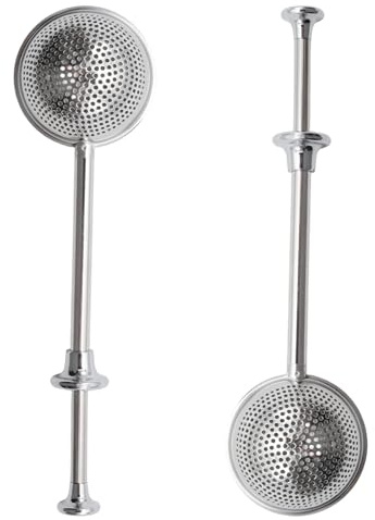 Yinluluna 2Pcs Stainless Steel Tea Strainer, Sugar Shaker Duster, One Handed Operation Baking Sifters for Quick Sifting Flour, Sugar, Herbs and Spices