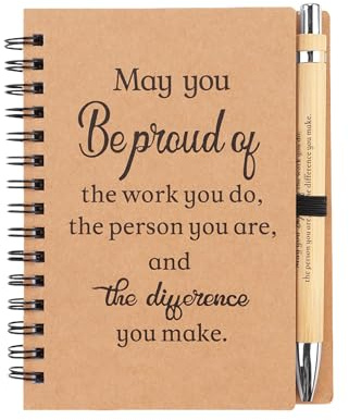 OddMart Leaving Gifts for Colleagues Women, Thank You Good Luck Gift Set with Inspirational Notebook and Pen, Employee Appreciation Retirement Gift for Coworker Teacher Staff