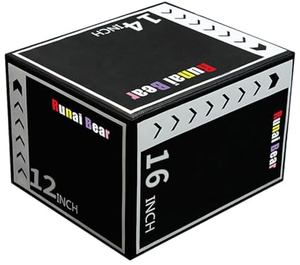 Perfeclan Attrezzo per Esercizi di Salto con Box pliometrico 3 in 1 per Bambini e Adulti, Versatile Box per Allenamento di e Palestra, Style B