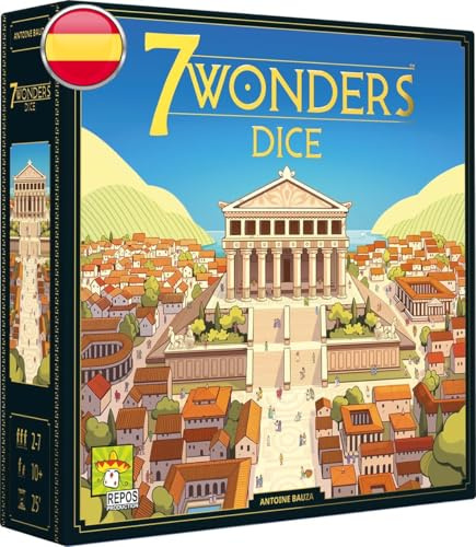 Asmodee 7 Wonders Dice, Juego de Mesa Roll & Write de Estrategia Rápida