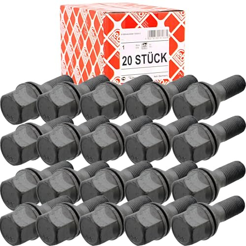 20x Febi Radschraube Kegelbund Stahl-/alufelgen | 20x 30400 passend für 3008 308