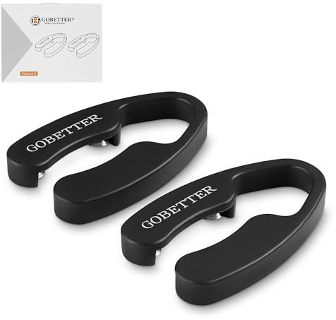 Wine Foil Cutter Magnetic Design [2 Pieces], 4 Stainless Blades Foil Remover Wine Bottles Opener Accessory, Removes Foil Top Effortlessly with Gift Box for Wine Lovers, Black