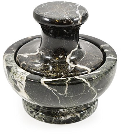 Marble Mushroom Pestle & Mortar (Black Marble)