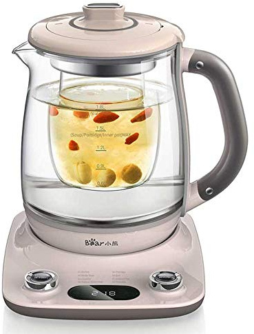 Bar 1.8L Health- Care Beverage Tea Maker and Kettle YSH-C18R1, Durable 316 Stainless Steel & Glass Brew Cooker Master,8-in-1 Programmable, 4 Range Temperature Warming Function, Pink