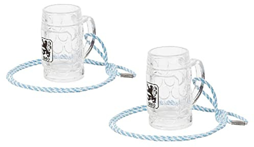 TSV 1860 München - Schnapsglas mit Kordel - 2er Set, Schnapsseidel, Glas - Plus Lesezeichen Wir lieben Fußball