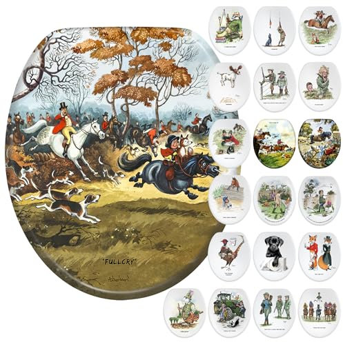 Toilettensitz mit Absenkautomatik, für Zuhause und Badezimmer, Landhaus- und Bauernhaus-Dekoration, Geschenk für Mama und Papa (Full Cry)