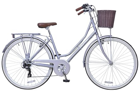 Wildtrak - Stahl-City-Bike, Erwachsene, 700C, 6-Gang, Shimano-Schaltung - Grau