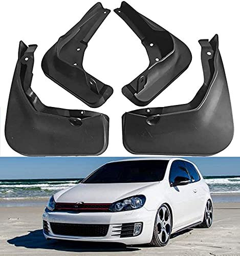 4 Stück Auto Schmutzfänger für GOLF 6 MK6 2009 2009 2010 2011 2012 2013 GOLF 7 MK7 2014-2017, Auto Spritzschutz Schmutzfänger Vorne und Hinten Spritzschutz Kit Auto Zubehör