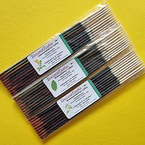 PureNature Lollies Set (3x10 Stück = 30 Stück) / aus frischen Blättern hergestellt/Garnelen Futter Stangen