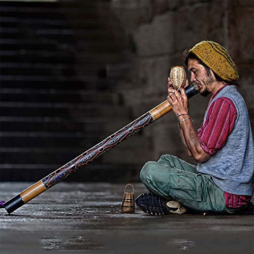 ZCBYBT 120 cm Bambus Bemalt Du Pipe, Didgeridoo, Altes Nationalwindinstrument, Analogon Sound