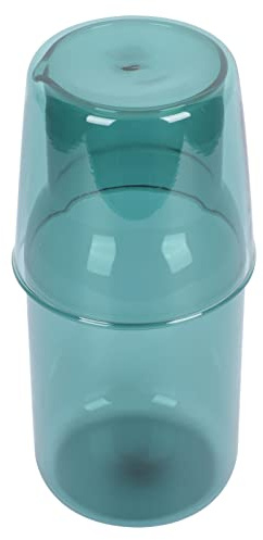 GALPADA 1 Juego Vidrio Mesita De Noche Vaso Agua Garrafas Jarra De Agua De Noche Taza De Bebida Tazas Taza De Agua Junto a La Cama Botella De Agua Junto a La Cama Te Helado Viajar Único
