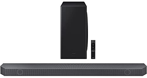 Samsung 360 W 5.1.2ch (HW-Q800C/XL) Q-Symphony Soundbar with Wireless Subwoofer, Top/Centre/Side Firing Speakers, Wide Range Tweeter, Dolby Atmos, Built-in Alexa, AirPlay2, Wi-Fi (Black)