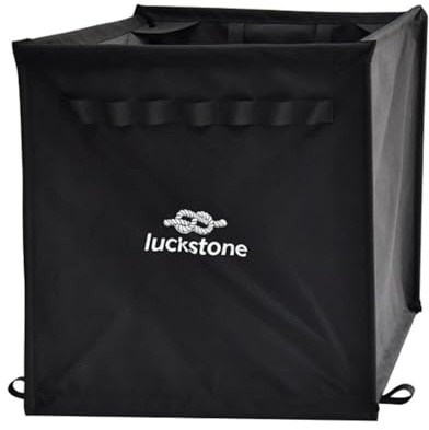 Easnea Folding Climbing Rope Bags Sling Cord Deploy Rope Cube Storage Bag Climbing Throw Line Storage Basket Arborist Arborist Throw Line Box for Camping Hiking Climbing (Black)