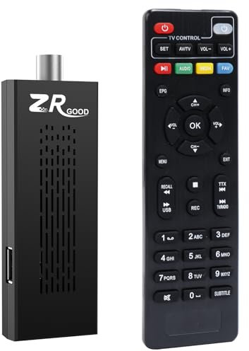 DVB-T2,Decoder Digitale Terrestre 2023,Invisibile Mini Tv Stick,1080P H265 HEVC, HD Collegamento HDMI E USB Funzione PVR,Telecomando 2 in 1 Infrarossi
