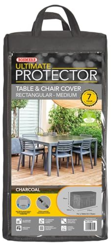 Bosmere Ultimate Protector Rectangular Patio Set Cover 6 Seat Charcoal U530C