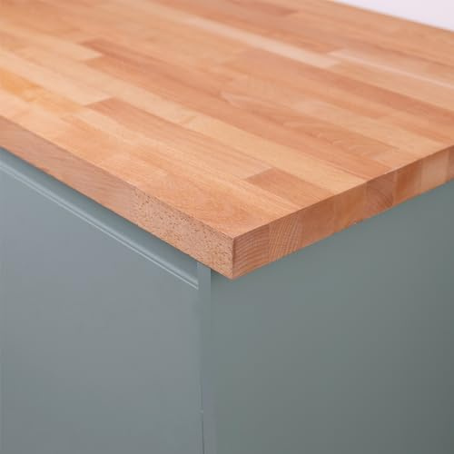 domli Solid Beech Kitchen Worktop | 3000mm x 620mm x 40mm | Premium Wood Worktops | Beech Wooden Timber Counter Tops