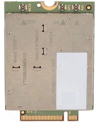 EM7511-kort, 4G-modul Nätverkskort, 4G LTE WWAN NGFF-modul, 600 Mbps Nedladdningshastighet 150 Mbps, Stöd för 3G-band, USB 3.0, USB 2.0, SIM-port, för Bärbara Datorer