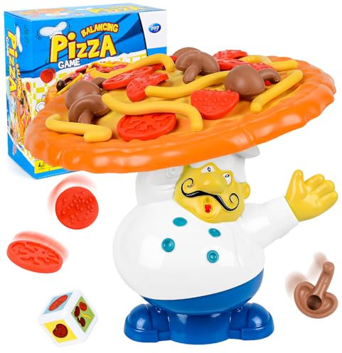 Yizemay Tetra Tower Spiel, Pizza Spielzeug Kinderspielzeug Brettspiele, Tetris Spiel Spielzeug für Erwachsene Jungen Mädchen Ab Jahre 3+, Die Intelligenz und Balance von Kindern zu Trainieren