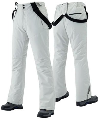 LOIJMK Skihose Damen mit Hosenträger, Schneehose Wanderhose Outdoor Warm Arbeitshose Snowboardhose/Softshellhose/Outdoorhose Winddichte Funktionshose Ski Thermohose Winter Trekkinghose