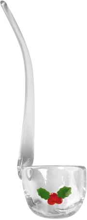 Artland Holly Days Louche en verre à punch – Ustensiles de cuisine festifs pour servir du punch, de la soupe, des sauces et plus encore – Élégante, poignée ergonomique, passe au lave-vaisselle,