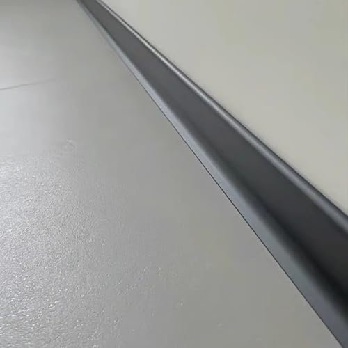 Sockelleiste Sockelleisten Fussleisten Perforierte Installations-Sockelleiste mit Zubehör, Wasserdichte Aluminium-Sockelleisten für Badezimmer, Sockelleistenabdeckungen für Flur/ Keller/ Turnhalle/ Bü