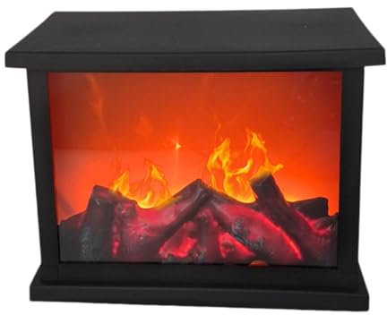 Lampe LED de Cheminée USB Lumière d'ambiance flamboyante électrique, décoration intérieure réelle avec effet vacillant