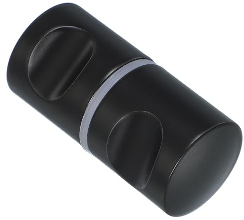 PATIKIL Maniglia per Porta Doccia in Vetro Pomolo Doppia Faccia Nero | per Doccia Colonnino Scorrevole Bagno Hardware di Ricambio Scanalatura Porta in Vetro, Lega di Alluminio
