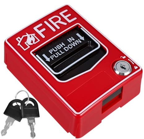 DIYEAH Easy Operation Not Emergency Alarm Taste Taste Manual Call Point Für Brandschutz Notfallknopf Brandalarmschalter Stopp -Taste Mit Tasten