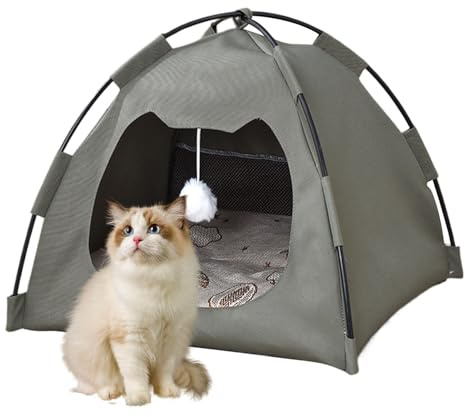 Casa per Gatti,Tana Rifugio Cuccia per Gatti | Trasportabile Traspirante Caverna Per Piccoli Animali Tutte Stagioni Giochi All'aperto Campeggio Viaggi