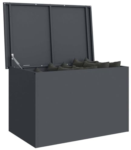 vidaXL Cassa per cuscini da giardino Acciaio zincato 80 x 50,5 x 50 cm