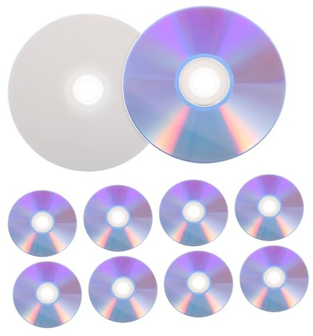 ibasenice 10 Piezas Unidades Discos CD-r Grabables Alta Capacidad para Música Grabación Teléfono Respaldo Datos Video DVD-r Compatibles con Mayoría Dispositivos