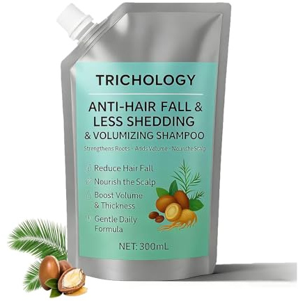 Champú Trichology Anticaída y Voluminizador, Fortalece las Raíces, Nutre el Cuero Cabelludo, Fórmula Botánica, Cuidado Suave Diario del Cuero Cabelludo, Aporta Espesor y Brillo (1Pc)