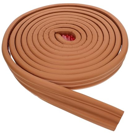 COLLBATH Selbstklebende Wandleiste 5m X 4,7cm Nbr Weich und Flexibel Braune Sockelleiste zum Zuschneiden Stoßfeste Wandkantenleiste für Innenraumdekoration